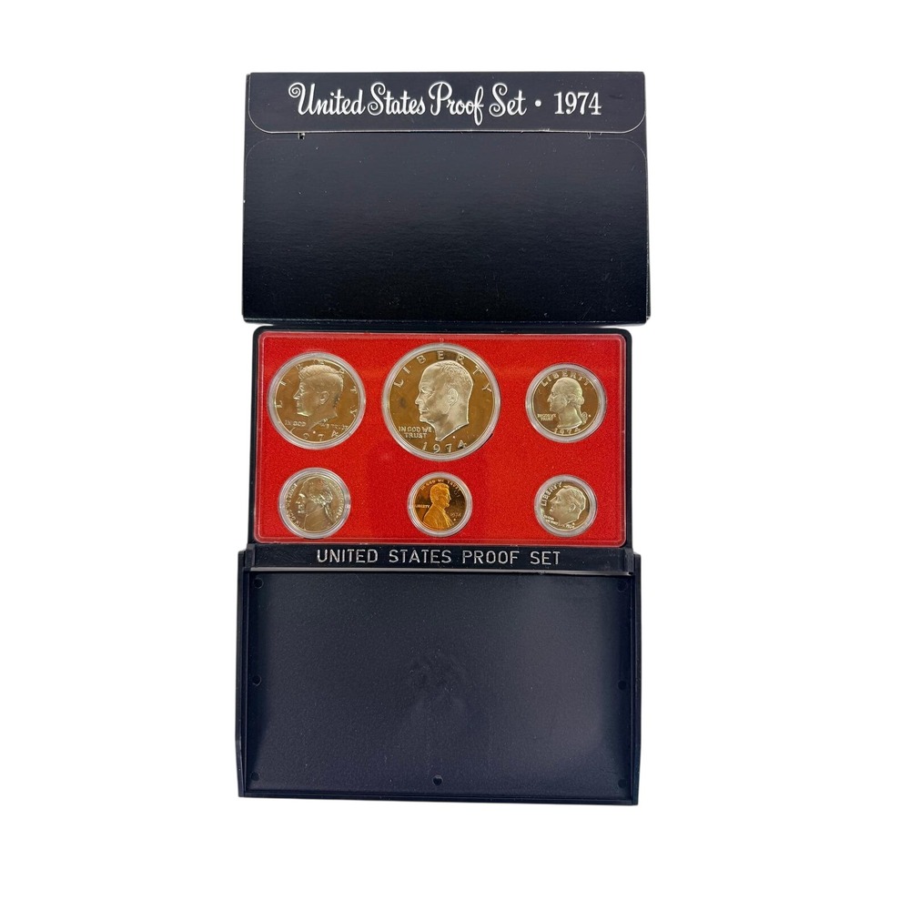 1974-S US Mint Proof Set 6 Coin Original Government Packaging Eisenhower Dollar